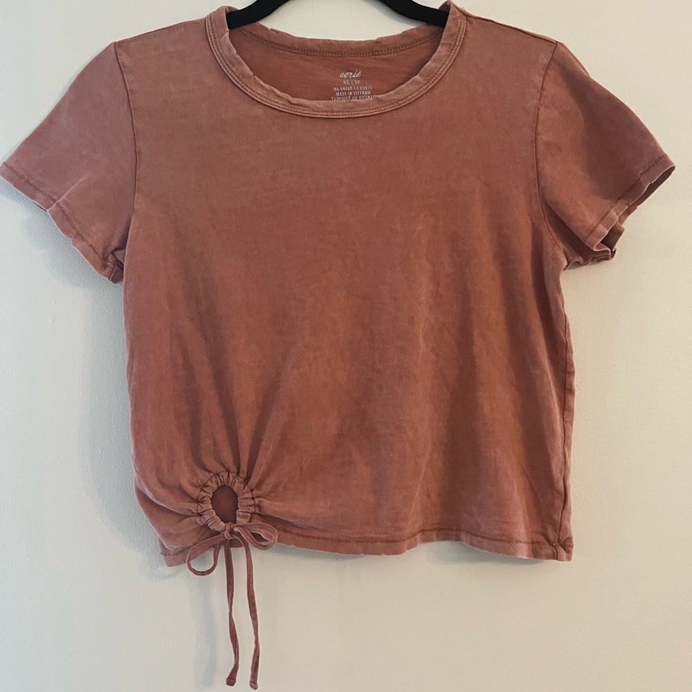 Aerie XS Tee Shirt with Tie